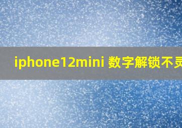 iphone12mini 数字解锁不灵敏